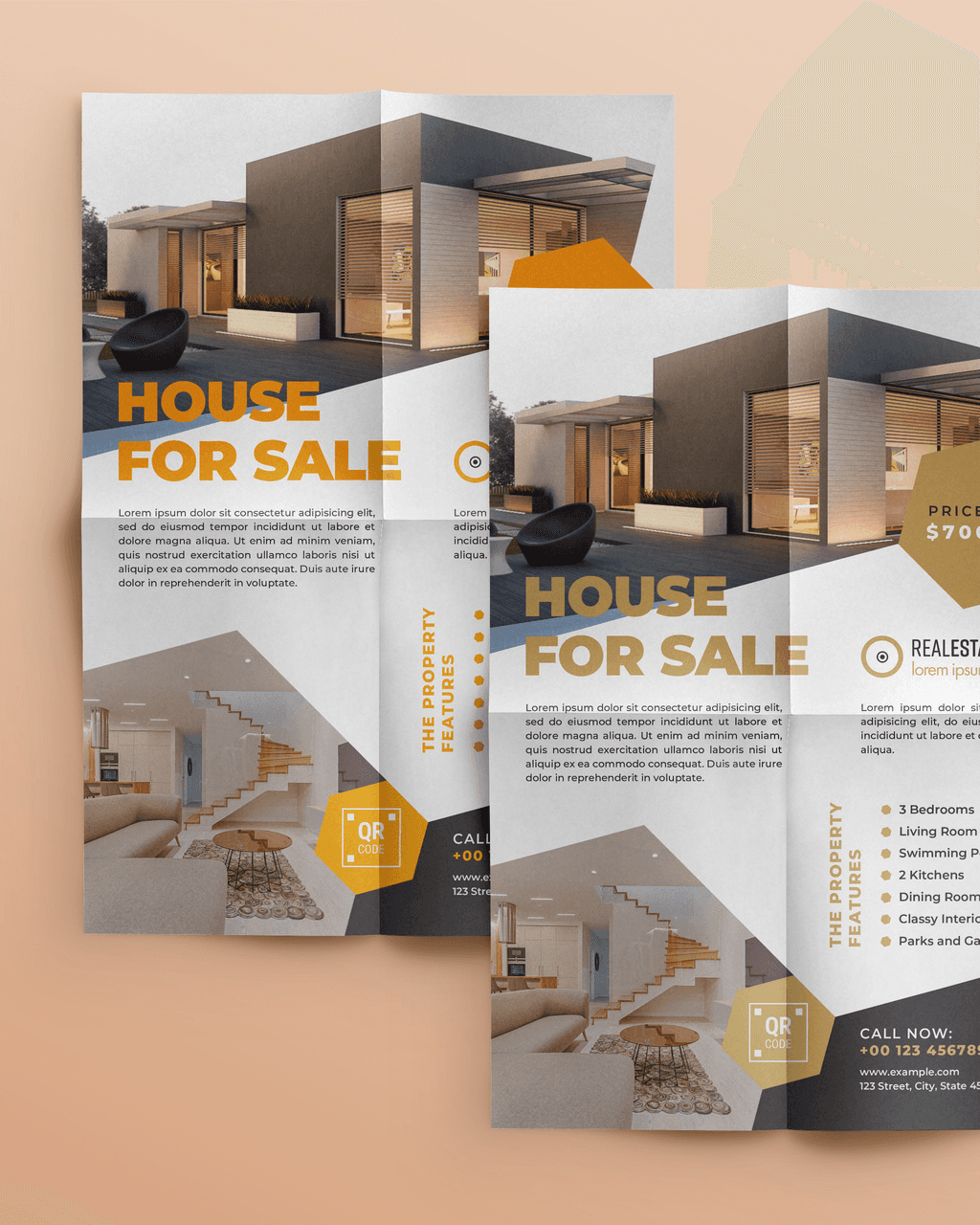 Example Feature sheet showing construction specs and selling features