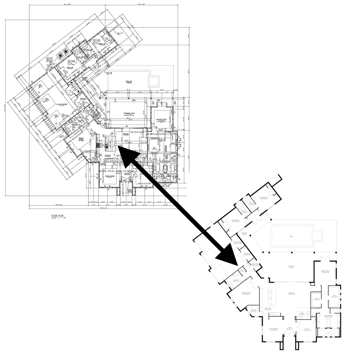 Professional floor plan design showing detailed room layout and dimensions