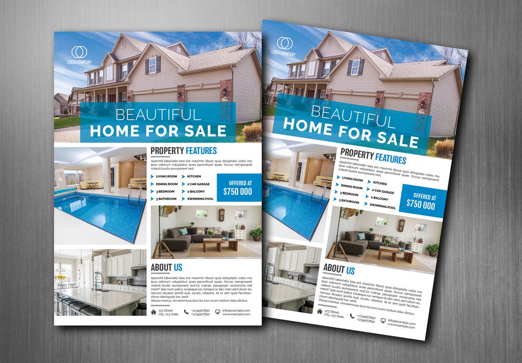 Sample Marketing Brochrue for Selling Home For Sale