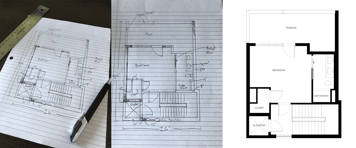 Case Study of Floor Plan Creation from Sketch