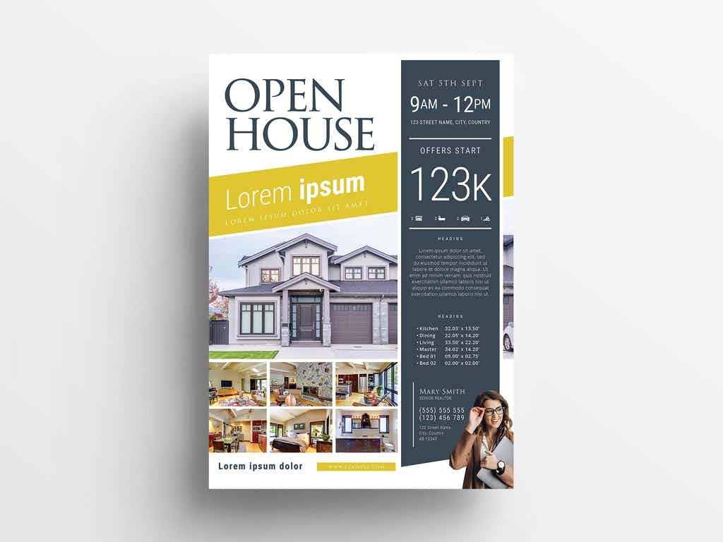 Single Page Open House Flyers